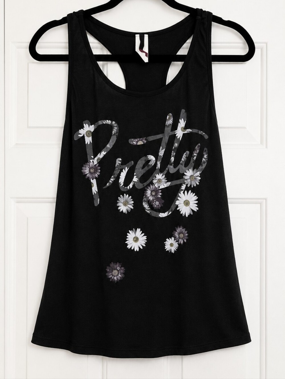 Black Tank Top With Purple Logo Lightweight Summer Tank Top By Solo La Fe Size M